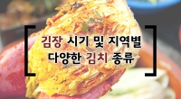 김장시기 및 지역별 다양한 김치 종류